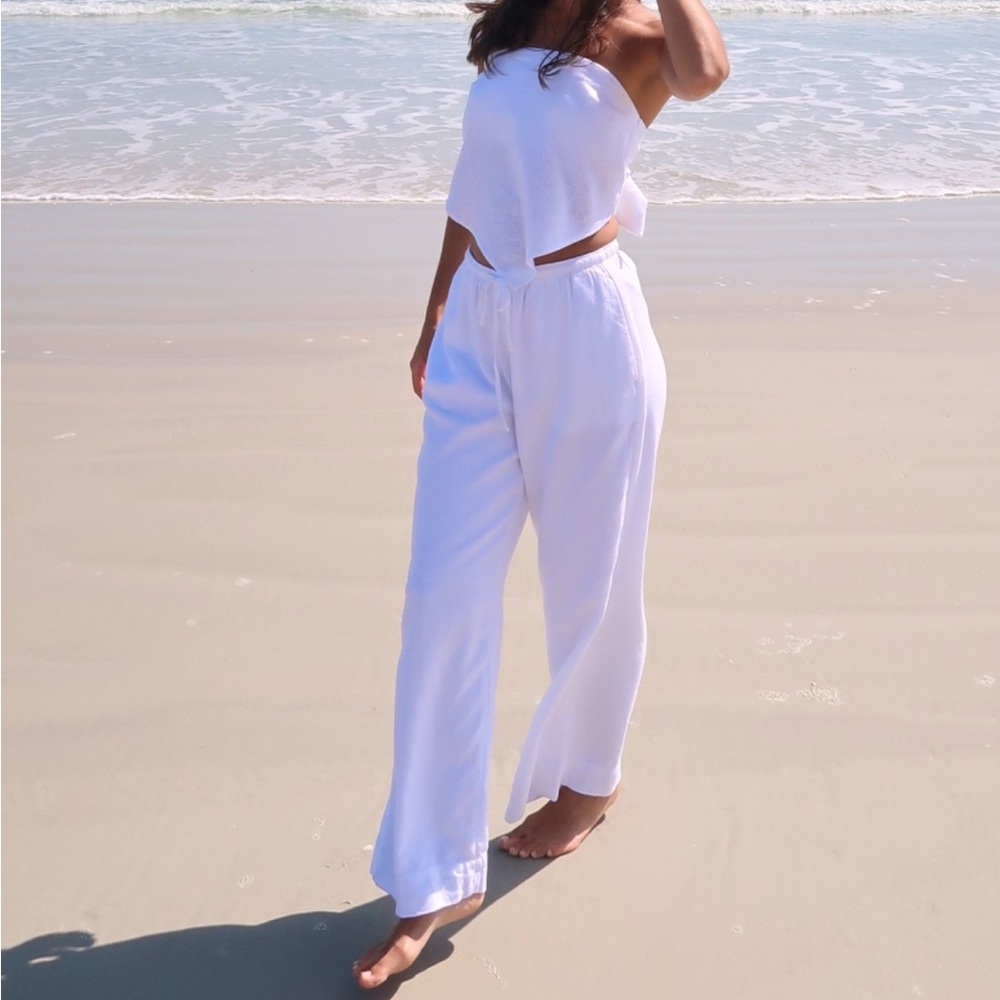 Abercrombie & Fitch Linen-Blend Pull-On Pant